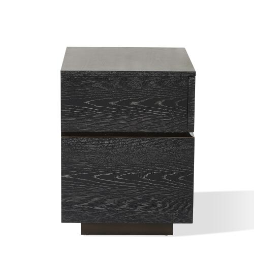 Brazil Bedside Chest-Black Cerused Oak