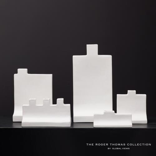 Icon Wide Vase-Matte White-Sm