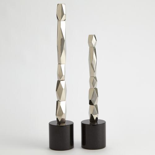 Facet Block Sculpture-Nickel