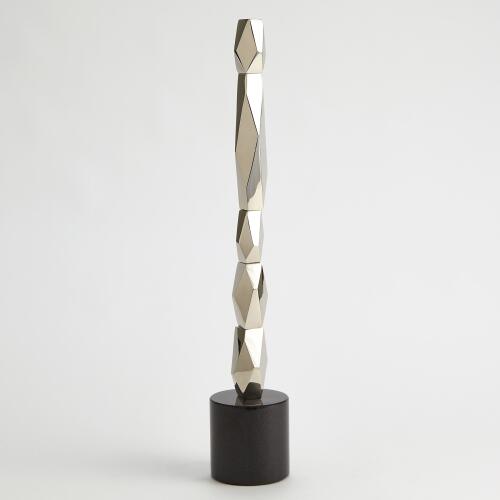 Facet Block Sculpture-Nickel