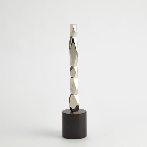 Facet Block Sculpture-Nickel