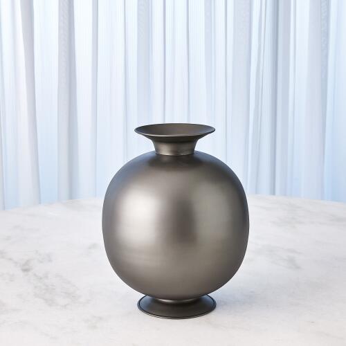 Bronzino Orb Vase-Gunmetal