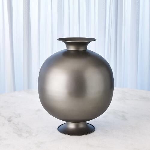 Bronzino Orb Vase-Gunmetal