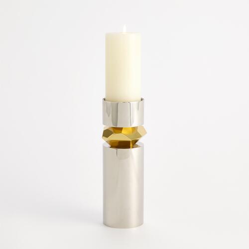 Romano Nickel Candle Holder