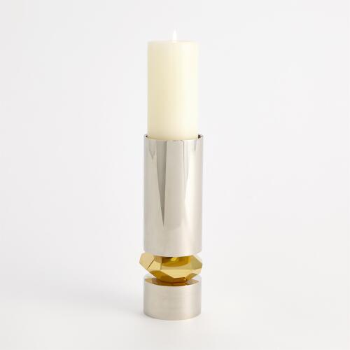 Romano Nickel Candle Holder