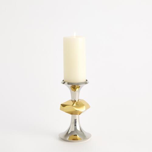 Gabriel Nickel Candle Holder