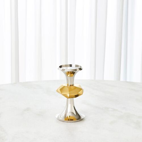 Gabriel Nickel Candle Holder