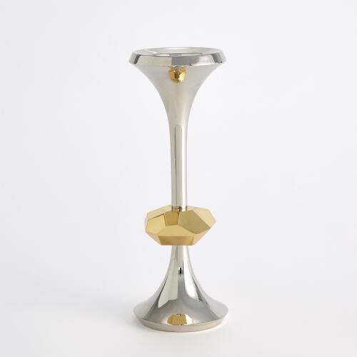 Gabriel Nickel Candle Holder