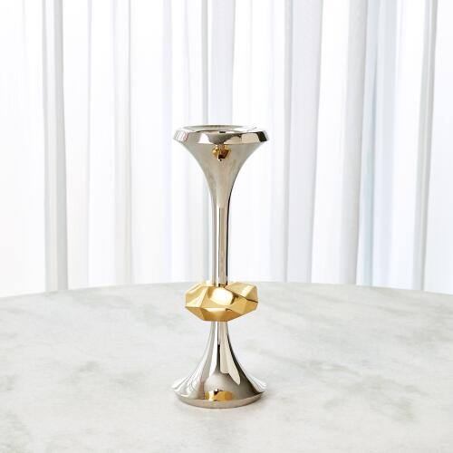 Gabriel Nickel Candle Holder