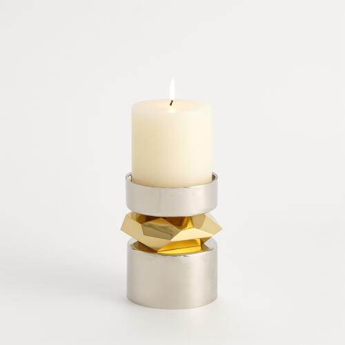 Romano Nickel Candle Holder
