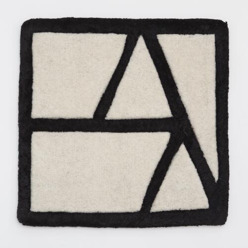 Zig Zag Rug-Ivory/Black