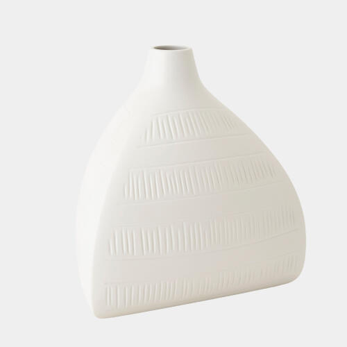 Tagines Glazed Vase-Matte White