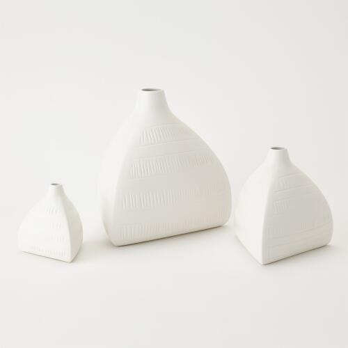Glazed Vase-Matte White