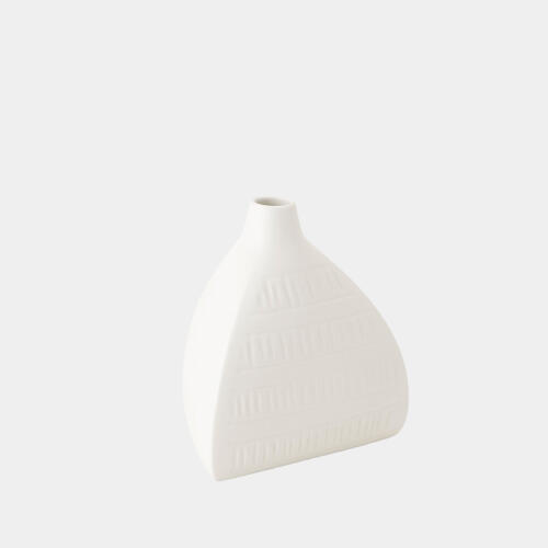 Tagines Glazed Vase-Matte White