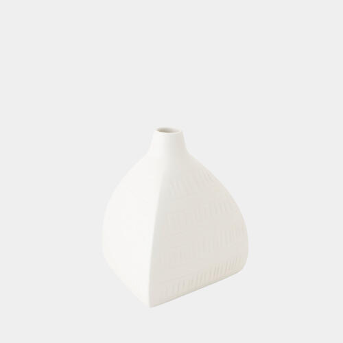 Tagines Glazed Vase-Matte White