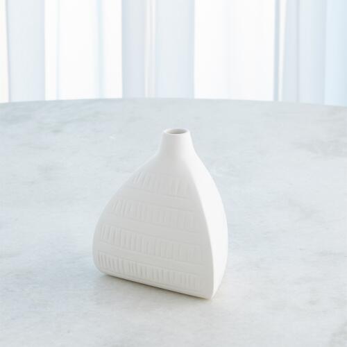 Glazed Vase-Matte White