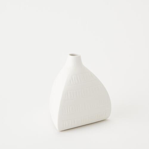 Glazed Vase-Matte White