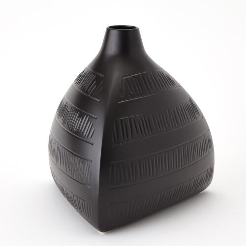 Glazed Vase-Matte Black
