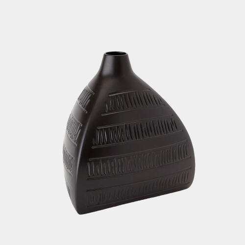 Tagines Glazed Vase-Matte Black