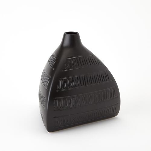 Glazed Vase-Matte Black