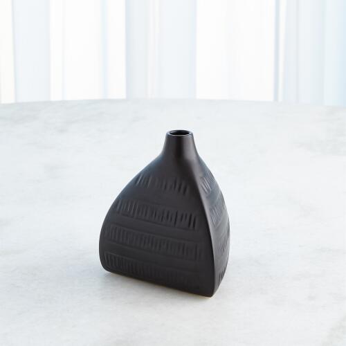 Glazed Vase-Matte Black