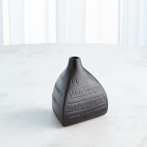 Glazed Vase-Matte Black