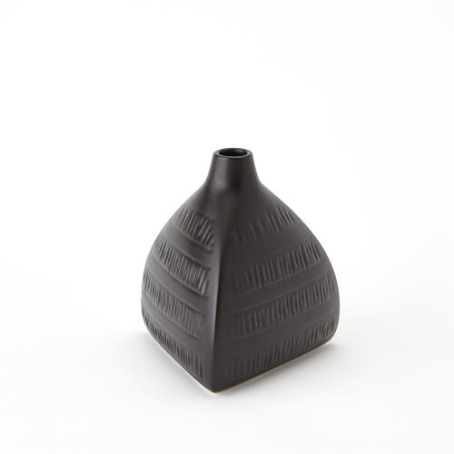 Glazed Vase-Matte Black