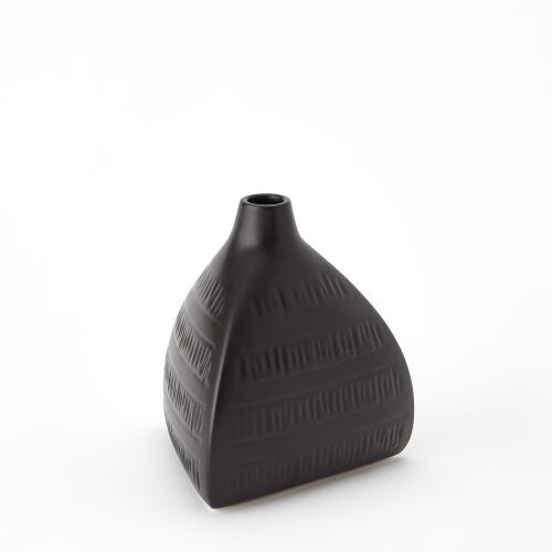 Glazed Vase-Matte Black