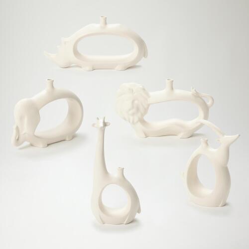 Elephant Vase-Matte White