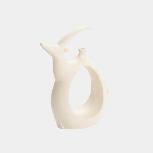 Gazelle Vase-Matte White