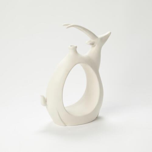 Gazelle Vase-Matte White