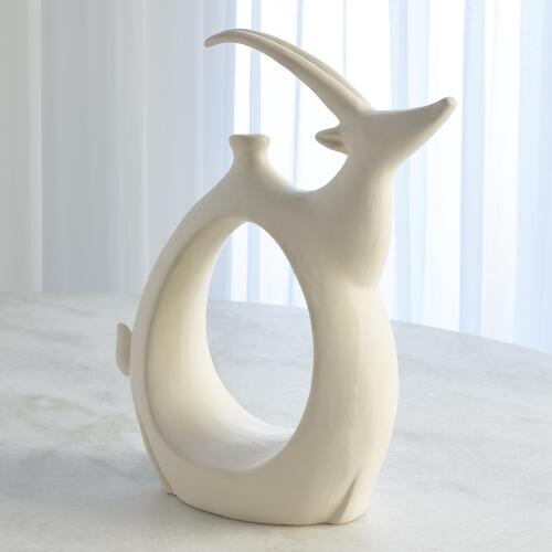 Gazelle Vase-Matte White