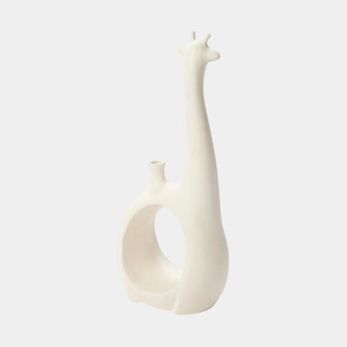 Giraffe Vase-Matte White