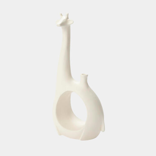 Giraffe Vase-Matte White