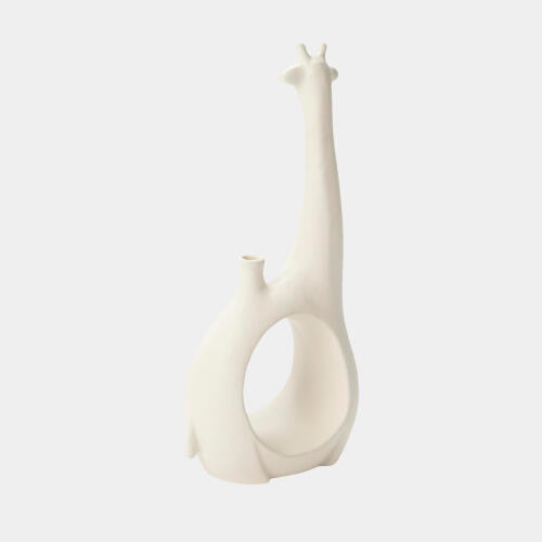 Giraffe Vase-Matte White