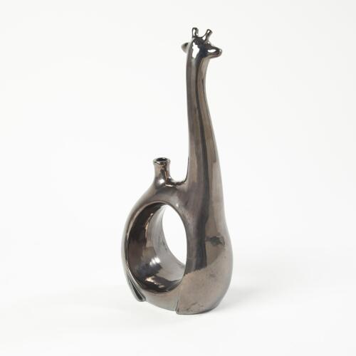 Giraffe Vase-Metallic