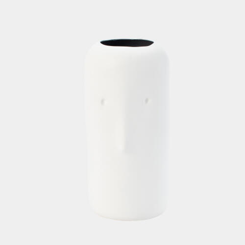 Impressionistic Simple Face Umbrella Stand-White