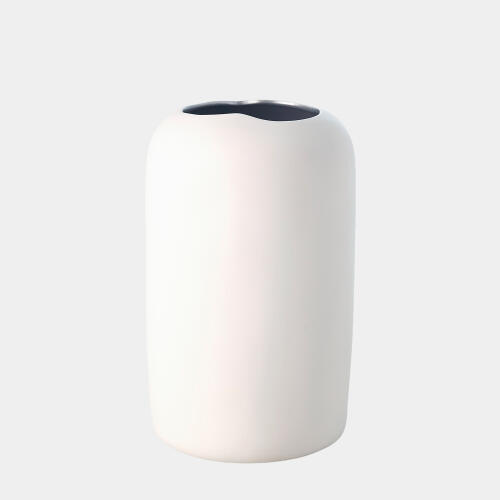Impressionistic Simple Face Vase-Matte White