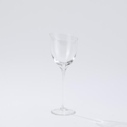 Asymmetrical Slant Wine Glass