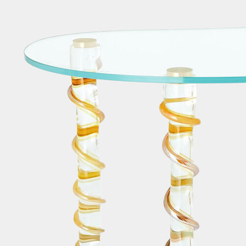 Kidney Glass Vanity/Desk