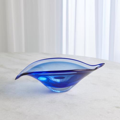 Bent Leaf Bowl-Blue