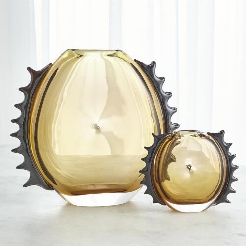 Flamer Vase-Amber/Black