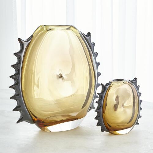 Flamer Vase-Amber/Black