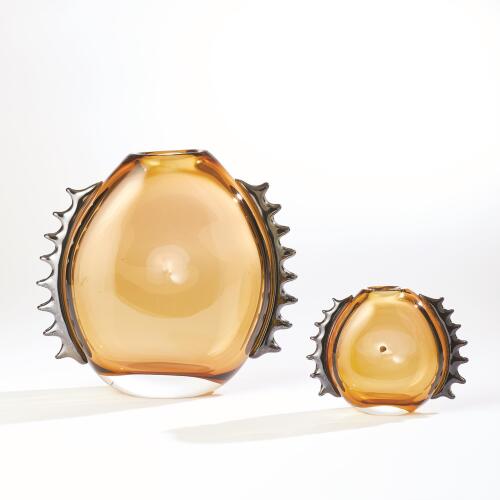 Flamer Vase-Amber/Black