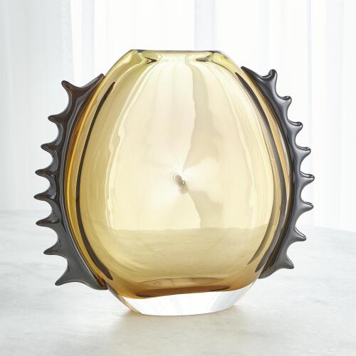 Flamer Vase-Amber/Black