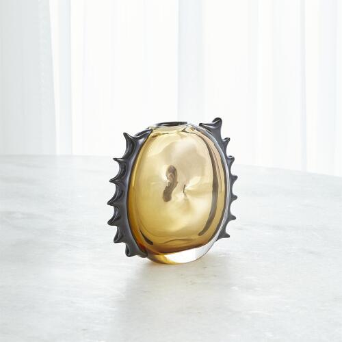 Flamer Vase-Amber/Black