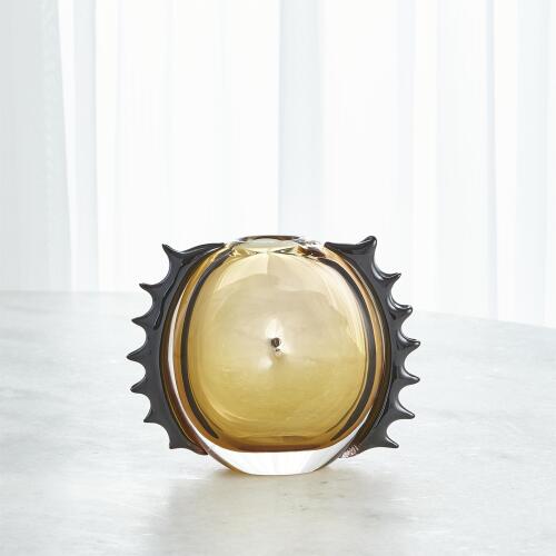 Flamer Vase-Amber/Black
