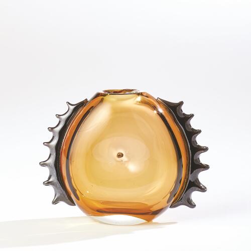 Flamer Vase-Amber/Black