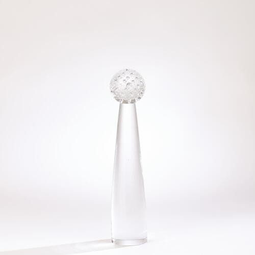 Tower Sphere Obelisk-Spiral Sphere w/Clear Stem