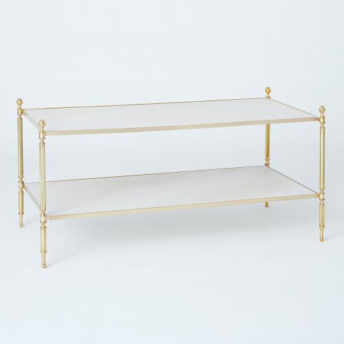 acorn cocktail table-brass